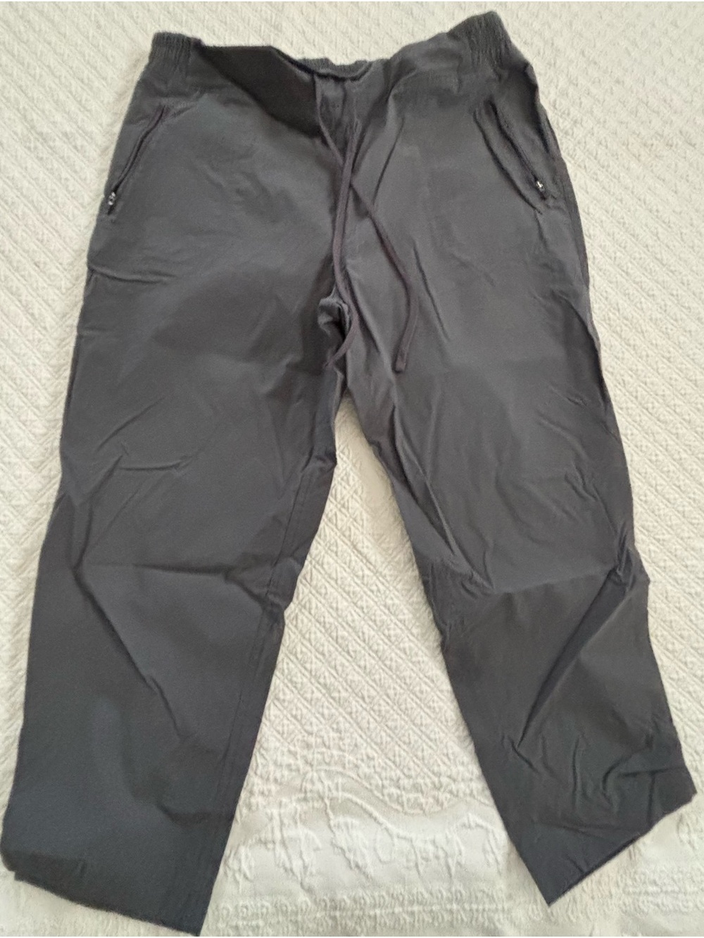 Eddie Bauer Gray Drawstring Active Hiking Pants Women’s Large